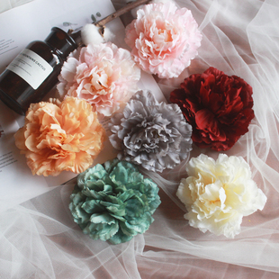 森系原创绢花发饰花朵汉服古风宋制头饰新娘发簪沙滩度假写真发夹