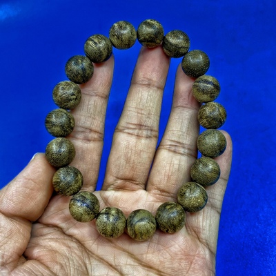 9分沉文莱软丝树心油沉香佛珠10MM19颗重10.5克清凉兰花香蜜甜