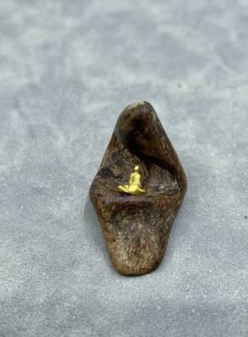 沉水级达拉干14K金天然沉香吊坠高40mm宽25mm厚11mm重5.5克