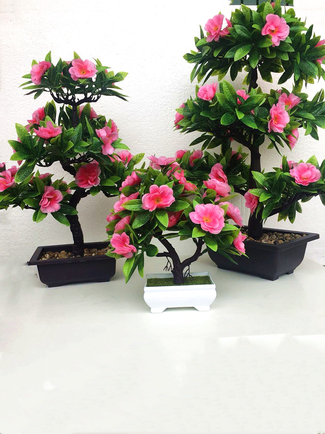 仿真桃花摆件盆景装饰花绢花客厅落地假花假桃花树绿植仿真桃花树