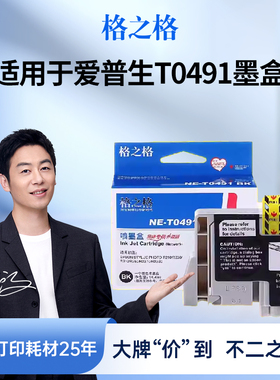 格之格适用于爱普生T0491墨盒epson styus photo R210 R310 R350 RX510 EX630打印机墨盒 R230墨盒