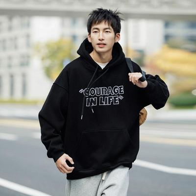 2025新款男士刺绣连帽衫卫衣