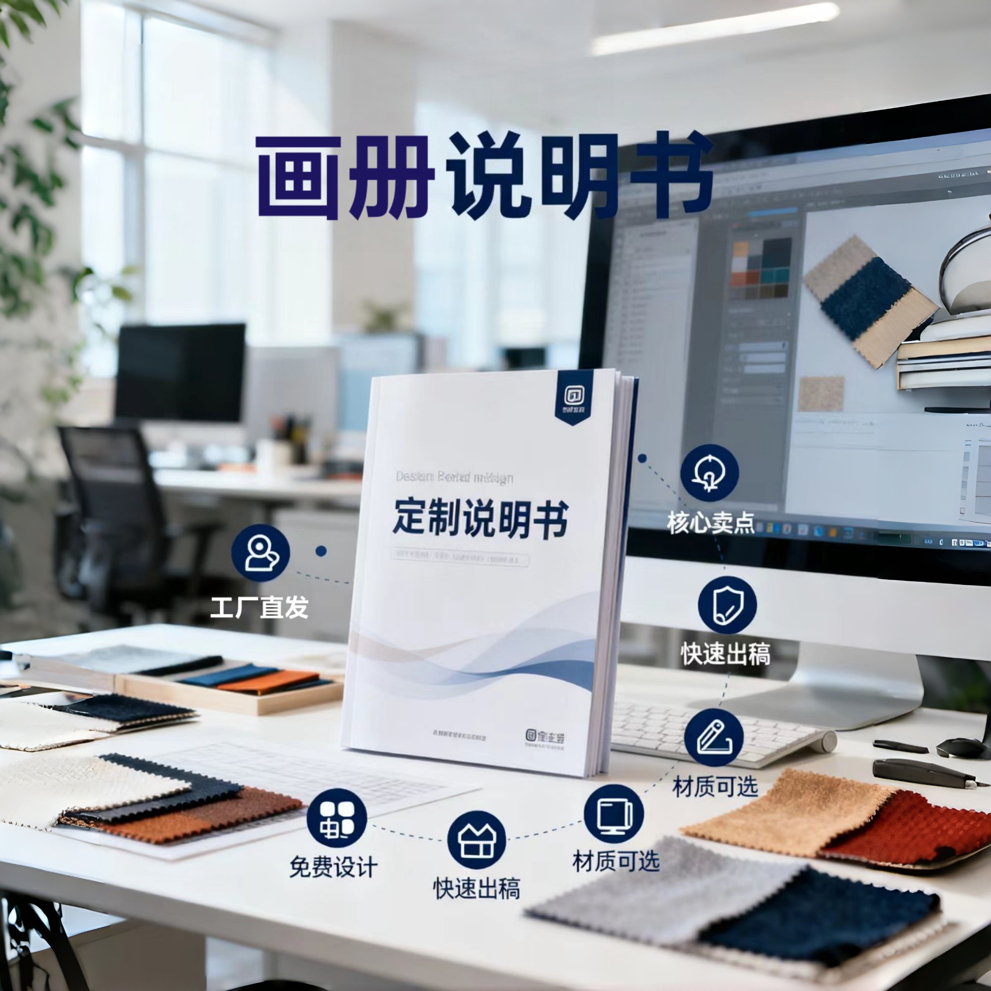 【数码画册定制】高清印刷创意设计企业宣传可开发票工厂直发