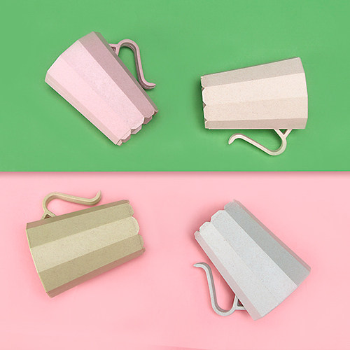 小麦秸秆洗漱杯 可降解刷牙杯漱口杯 32度斜倒放易晾干 生态环保