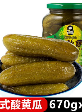 喀秋莎俄式酸黄瓜670gx3东北特产乳黄瓜腌制酸青瓜下饭菜腌制泡菜