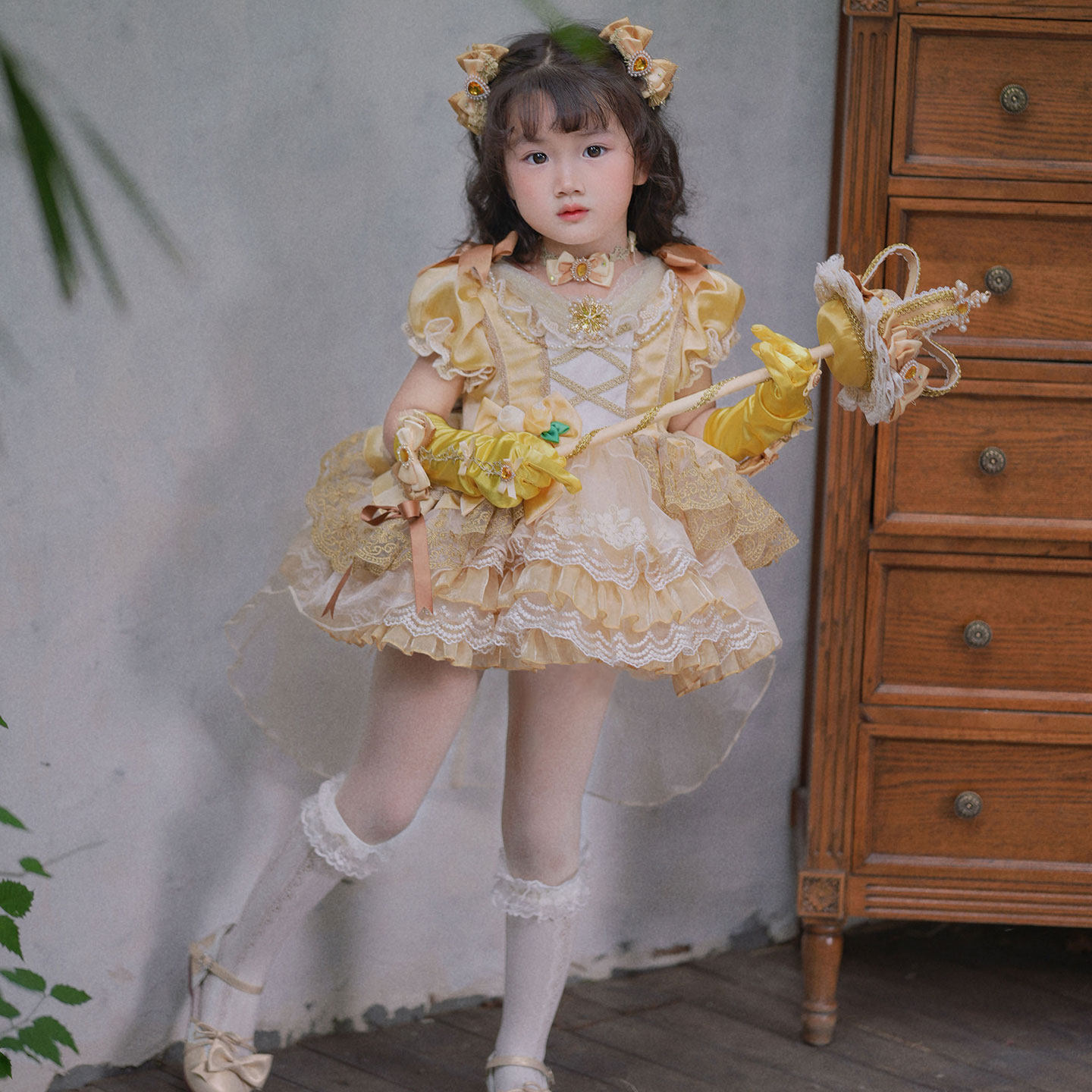 原创女童连衣裙贝儿公主2026夏季新款洛丽塔宴会婚礼表演礼裙女孩