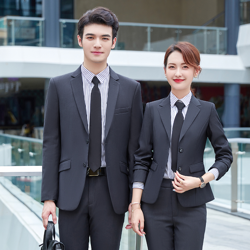 西服套装男职业装男女同款正装4s店工装售楼部秋冬马甲工作服西装