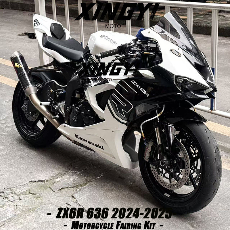 适用于川崎ZX6R 636 24-25款 全车外壳 黑白KRT版画 车壳改色定制