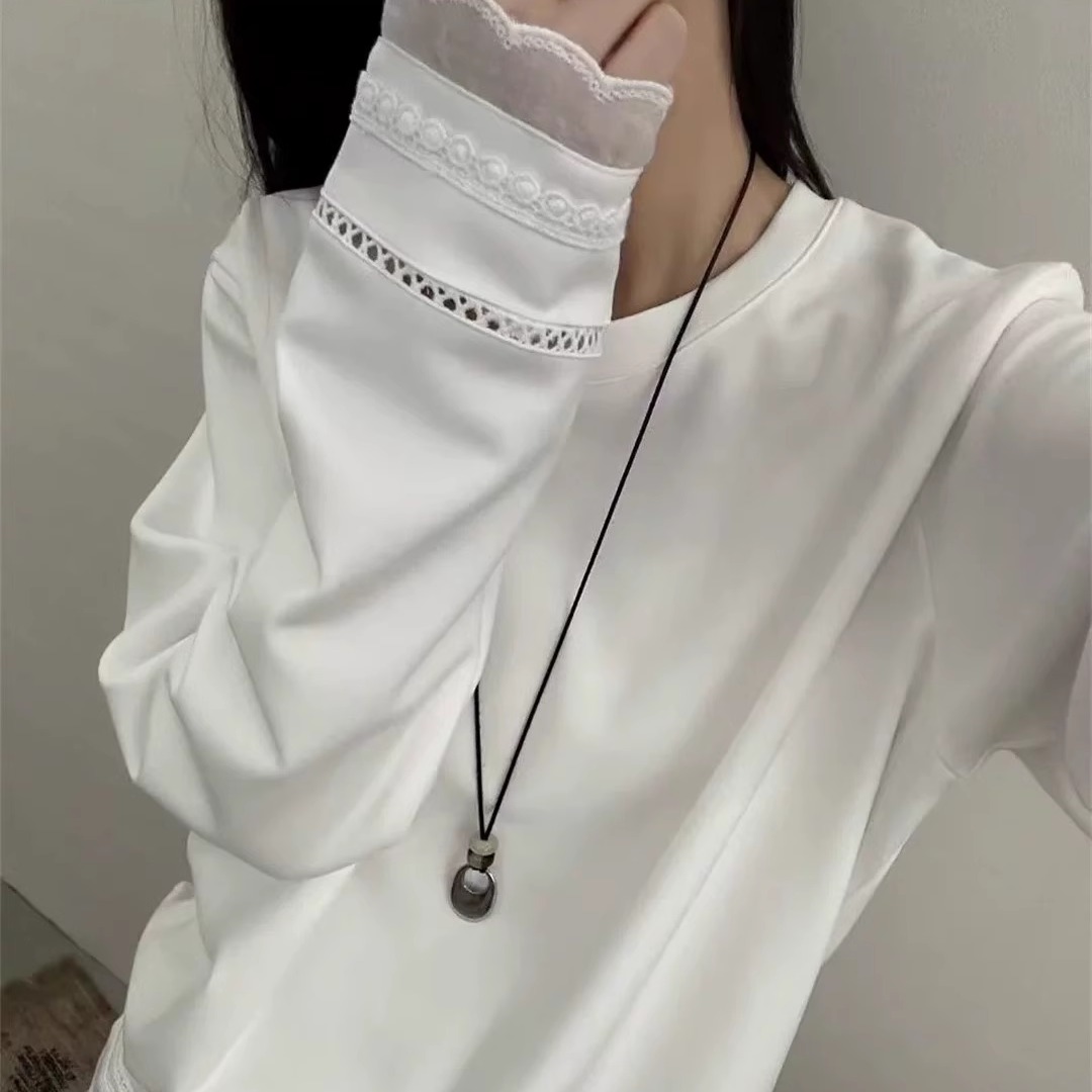 白色内搭打底衫女秋冬季新款