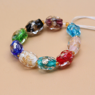 异形金粉琉璃珠香灰珠子DIY手链项链耳环手编材料饰品手工散串珠