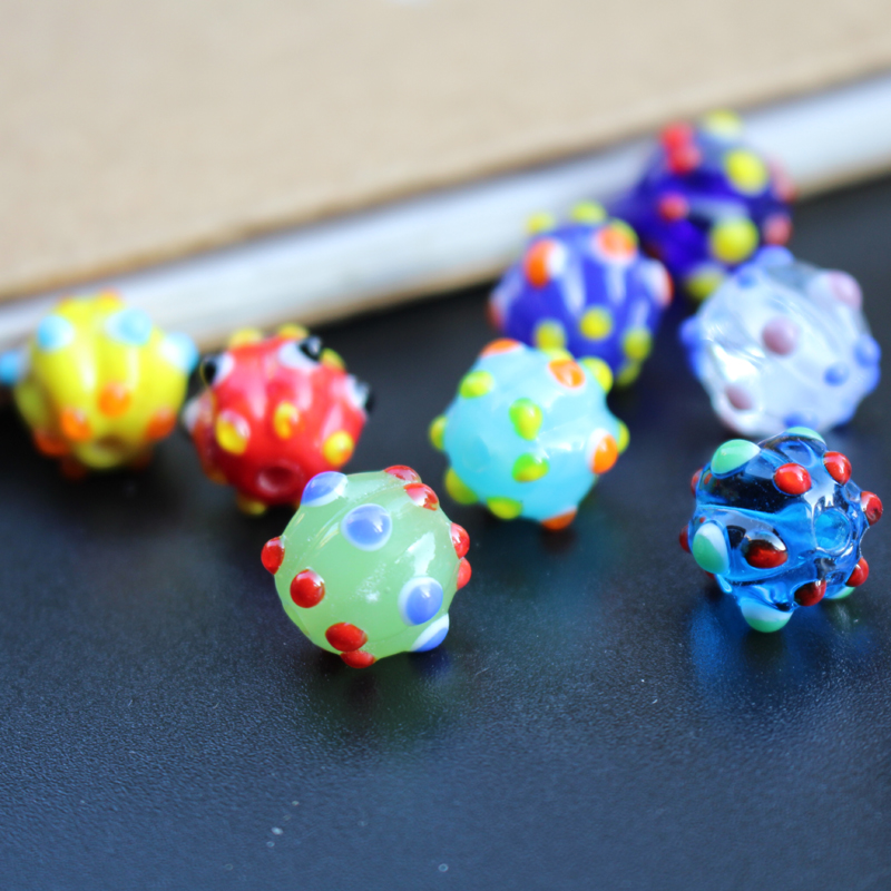 手工琉璃珠子项链耳环diy饰品