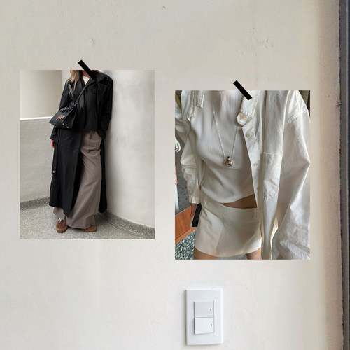 ins风韩系服装店模特摆拍海报纸装饰画拍照道具简约装饰画报布置