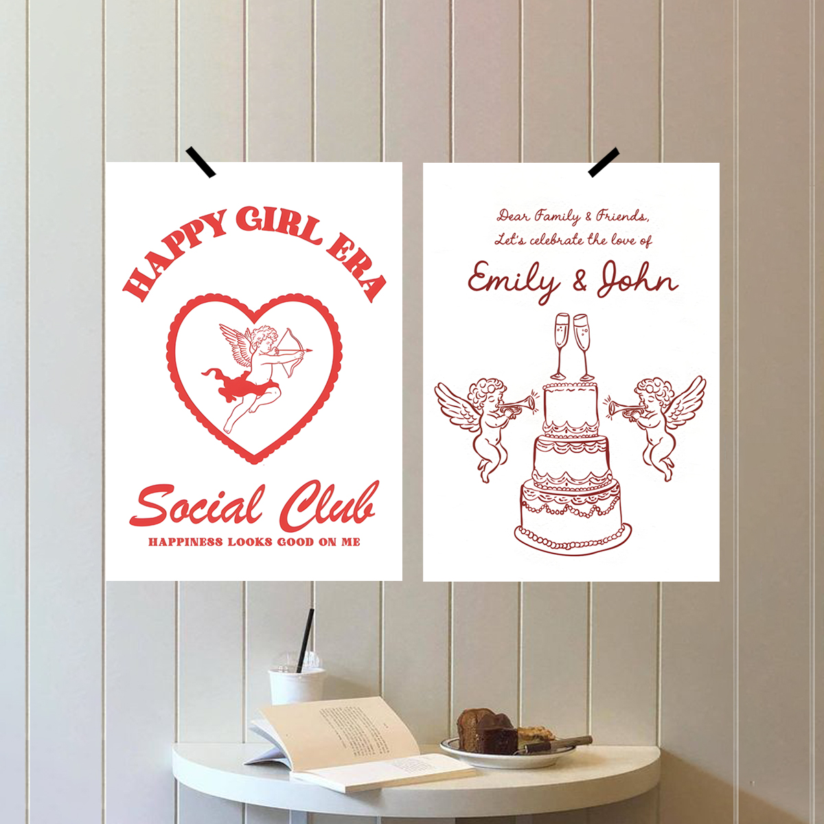 ins风复古圣诞新年秋冬氛围画报海报装饰墙面软装怀旧布置海报纸