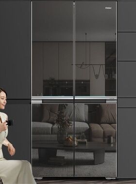 Haier/海尔 BCD-625WLHTD2BD5U1 黑钻镜面豪华十字四门零嵌冰箱