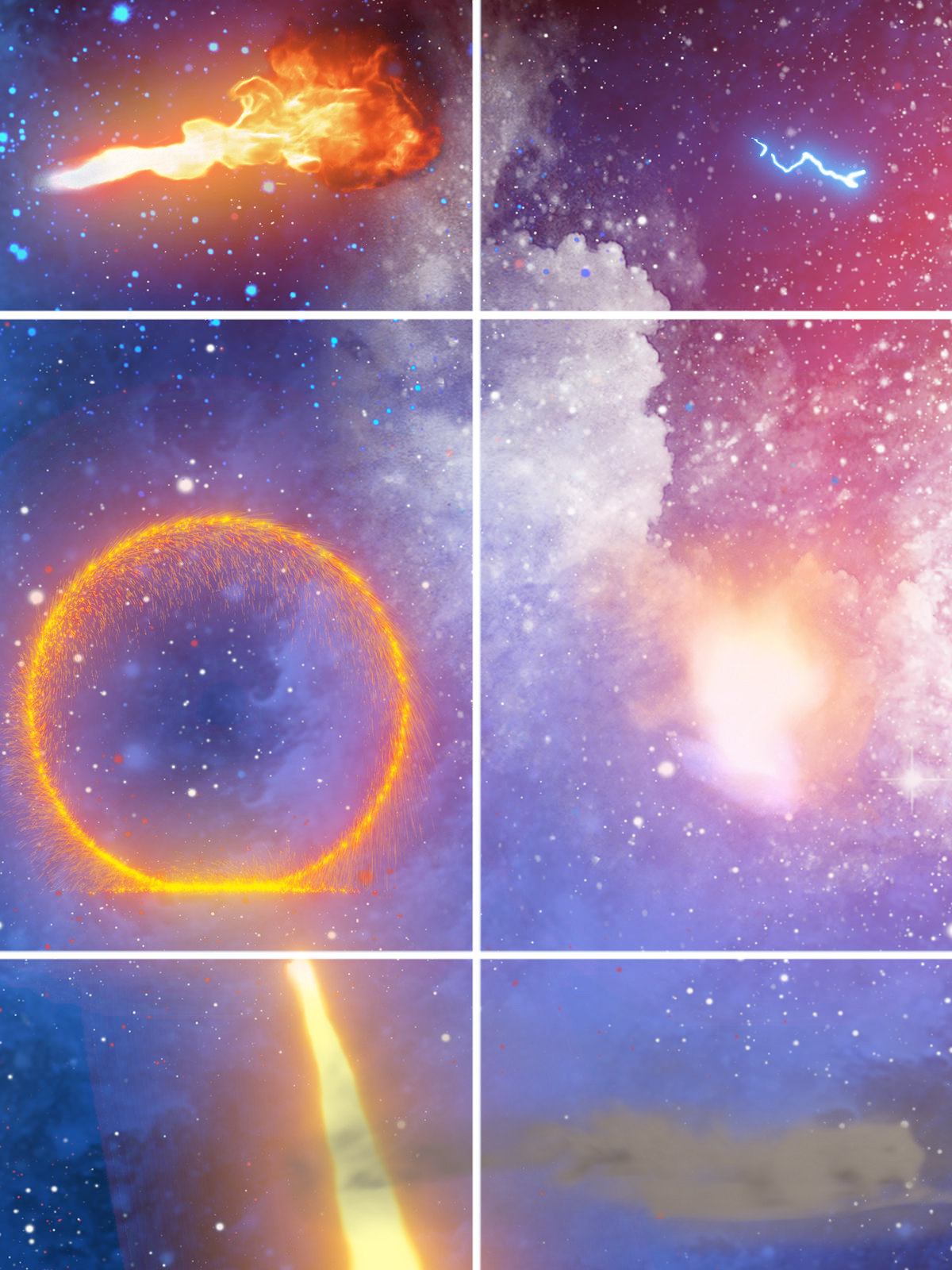 火焰传送门电流雷电魔法能量特效素材包ae透明通道pr剪辑视频素材