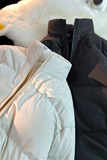 现货3万得物抖音品质保障~情侣冬季加厚纯色立领棉服外套555TP65，男装棉衣，电商A309