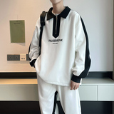 2023春季新款潮牌设计半拉链卫衣套装男两件套衣服TZ369P100，男装卫衣，电商A309