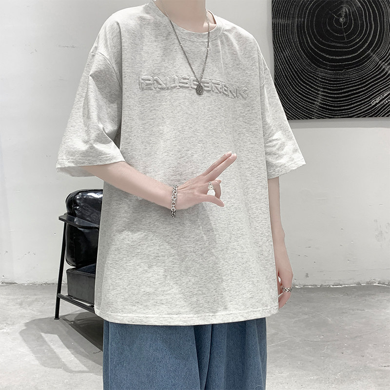 夏季纯棉短袖t恤男宽松半袖T02P25,男装T恤,电商A309