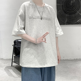 夏季纯棉短袖t恤男宽松半袖T02P25，男装T恤，电商A309