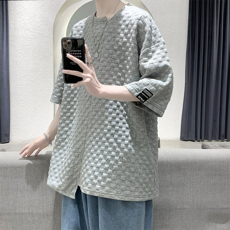 夏季潮牌小众设计立体剪裁短袖男女 T11P35 控49图片