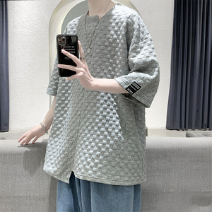 夏季潮牌小众设计立体剪裁短袖男女 T11P35 控49图片