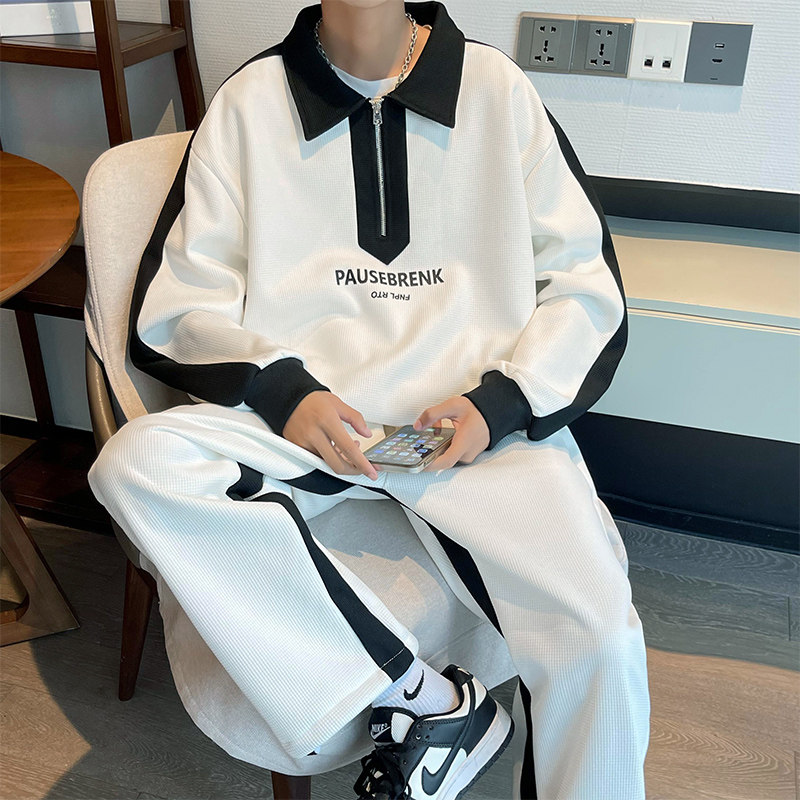 秋季休闲运动套装男潮牌卫衣裤子两件套A369P100控138,男装休闲套装,电商A309