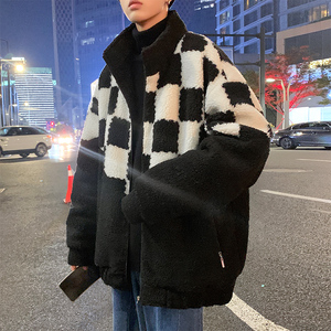 夜景~羊羔毛加绒加厚棉衣外套男 A328P118 控158图片