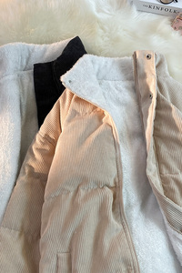 毛毯风~冬季灯芯绒棉服情侣潮牌加厚羊羔毛棉衣外套777P110 控148图片