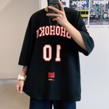 夏季潮牌宽松短袖t恤男女T03P30，男装T恤，电商A309