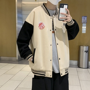 秋季港风潮牌棒球服外套男宽松夹克 CF2201P75 控98图片