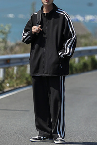 秋季主推 情侣经典条纹运动服男女潮牌卫衣套装 TZ573P100 控138图片