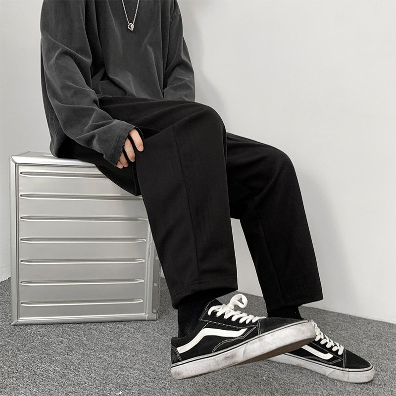 毛呢裤男士加厚重磅休闲呢料裤抖音萝卜哈伦裤A327P65控88,男装休闲裤,电商A309