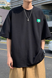 夏季主推款~华夫格绣标短袖t恤男女同款021P35控48，男装T恤，电商A309