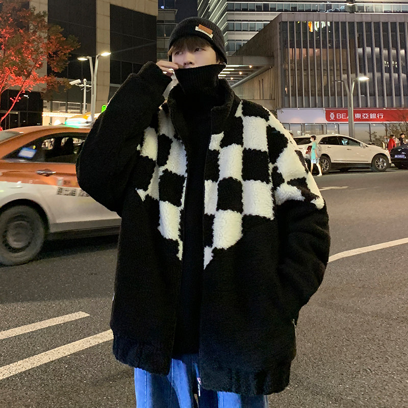 夜景~羊羔毛加绒加厚棉衣外套男A328P118控158,男装棉衣,电商A309