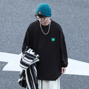 主推款~cityboy秋季圆领贴标卫衣男女宽松潮牌长袖t恤打底衫A363P图片