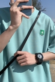 主推~蒂芙尼绿华夫格短袖t恤男女同款021P35控48，男装T恤，电商A309