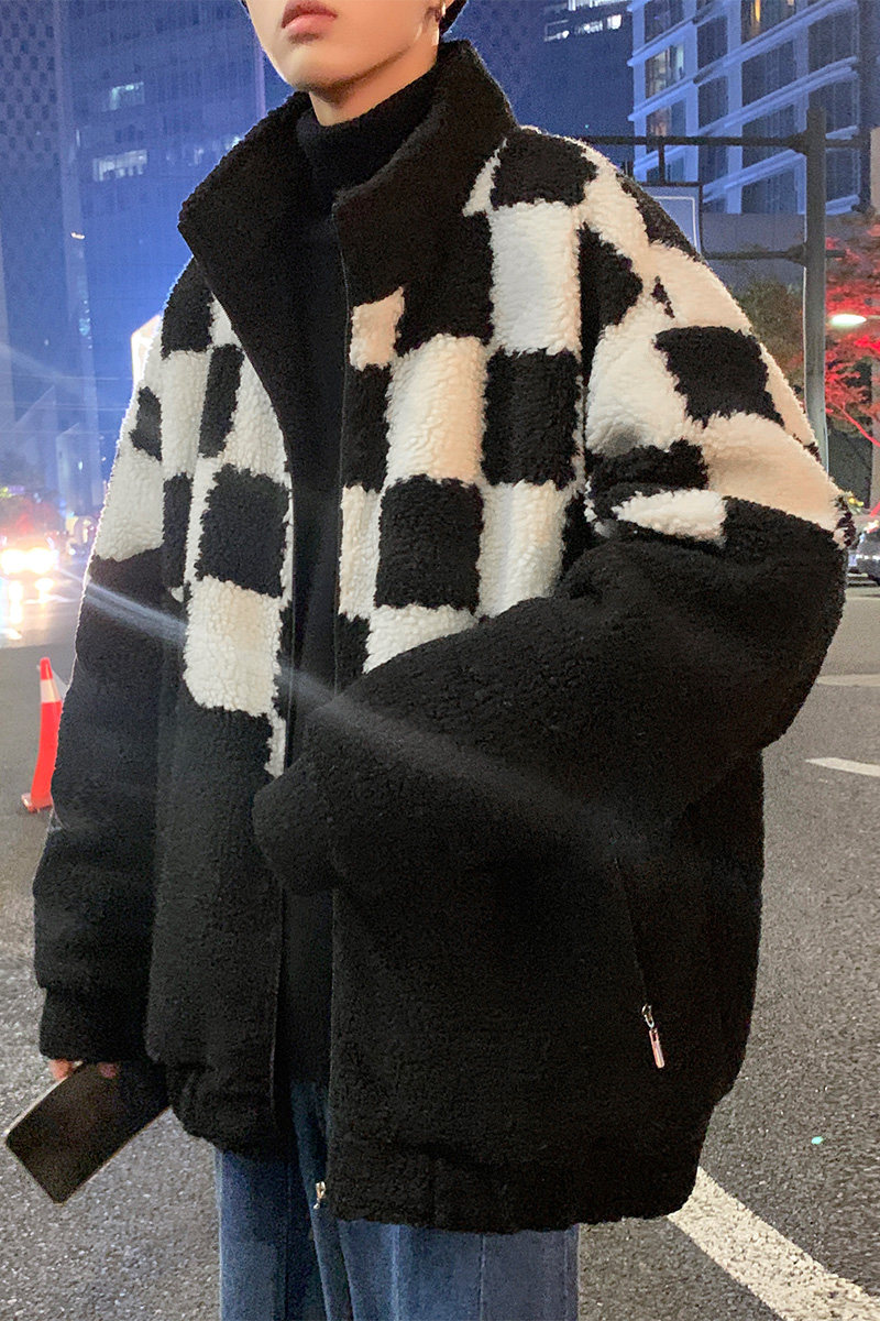 夜景~羊羔毛加绒加厚棉衣外套男A328P118控158,男装棉衣,电商A309