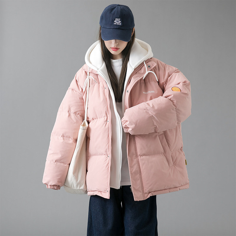 中性情侣宽松假两件棉服男女潮牌加厚棉衣外套2199P105控138,男装棉衣,电商A309