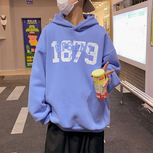 春季发泡印花套头连帽卫衣男女同款 A333P55 控78图片