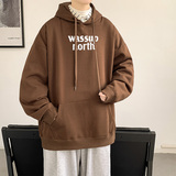 超柔加绒连帽卫衣男女宽松潮牌帽衫外套A381P60控88，男装卫衣，电商A309