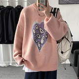 港风潮牌overszie情侣加厚爱心毛衣男女同款MY315P75，男装针织衫/毛衣，电商A309