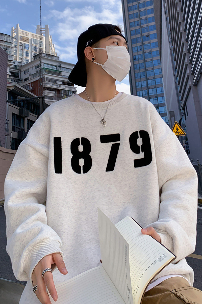 毛巾绣卫衣男2024春季新款A332P45控58,男装卫衣,电商A309