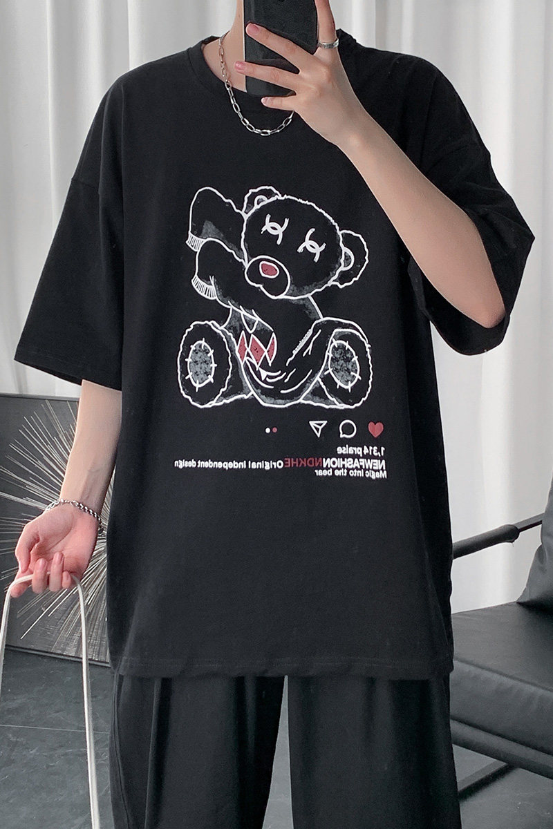 情侣衣服夏季潮牌短袖t恤男2128P35控48,男装T恤,电商A309