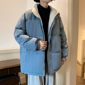 主推款 现货3万+ 加绒加厚面包服情侣纯色羊羔毛棉衣外套666TP80图片