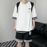 链接~夏季冰丝短袖套装男TZ559P50控78，男装T恤，电商A309