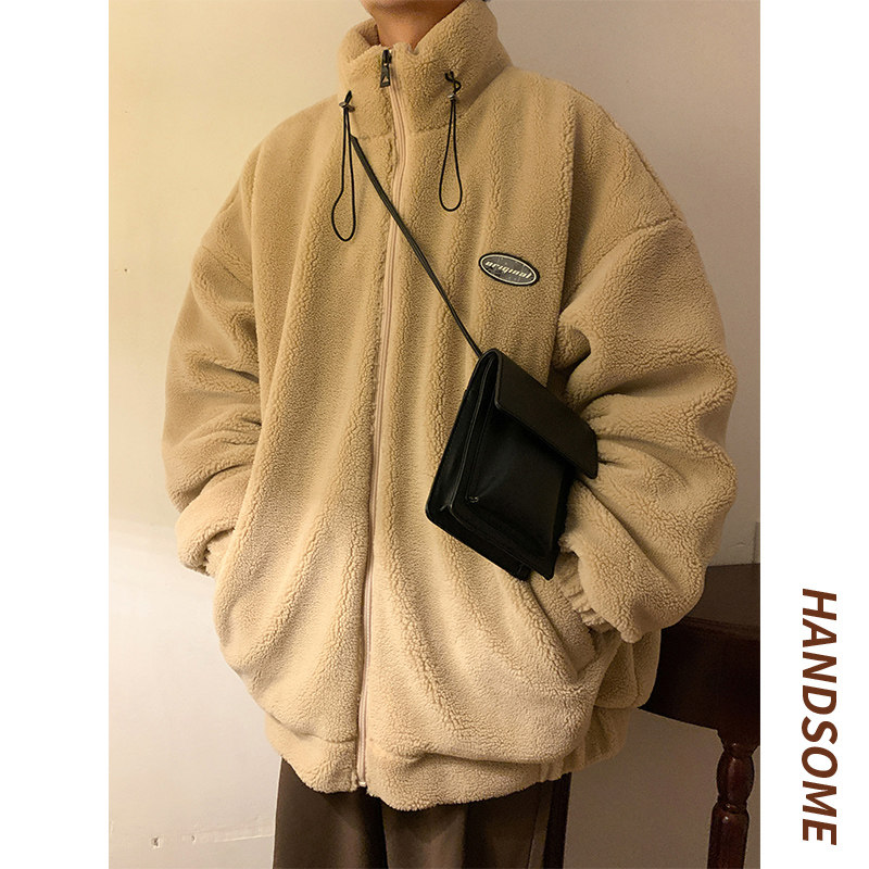 羊羔毛外套男冬季加厚棉衣102P110控148,男装棉衣,电商A309