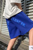 夏季潮牌立领口袋发泡印运动短裤男女同款A346P35控48，男装休闲裤，电商A309