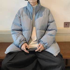 得物直播品质~ 纯色立领加厚面包服情侣潮牌棉衣外套 555TP65图片