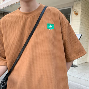 ~数据已出 夏季大码华夫格短袖t恤男 021P35 控48图片