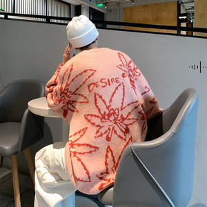 加厚粗线毛衣男生宽松潮牌针织衫 MY314P65 控88图片